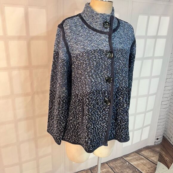 Orvis Blue Button Down Long Sleeve Cardigan Sweater Size Large - Picture 2 of 10